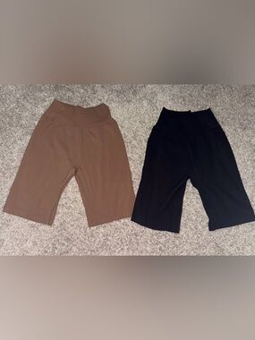 Alphalete Amplify Women's Bike Shorts in Brown and Black